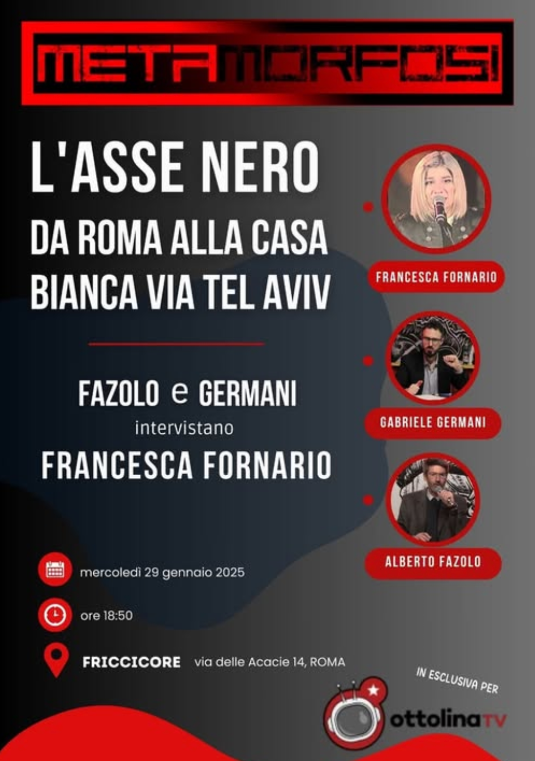 Metamorfosi – L'Asse Nero: da Roma alla Casa Bianca via Tel Aviv