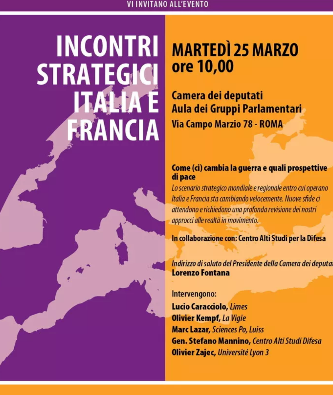 Incontri strategici Italia e Francia