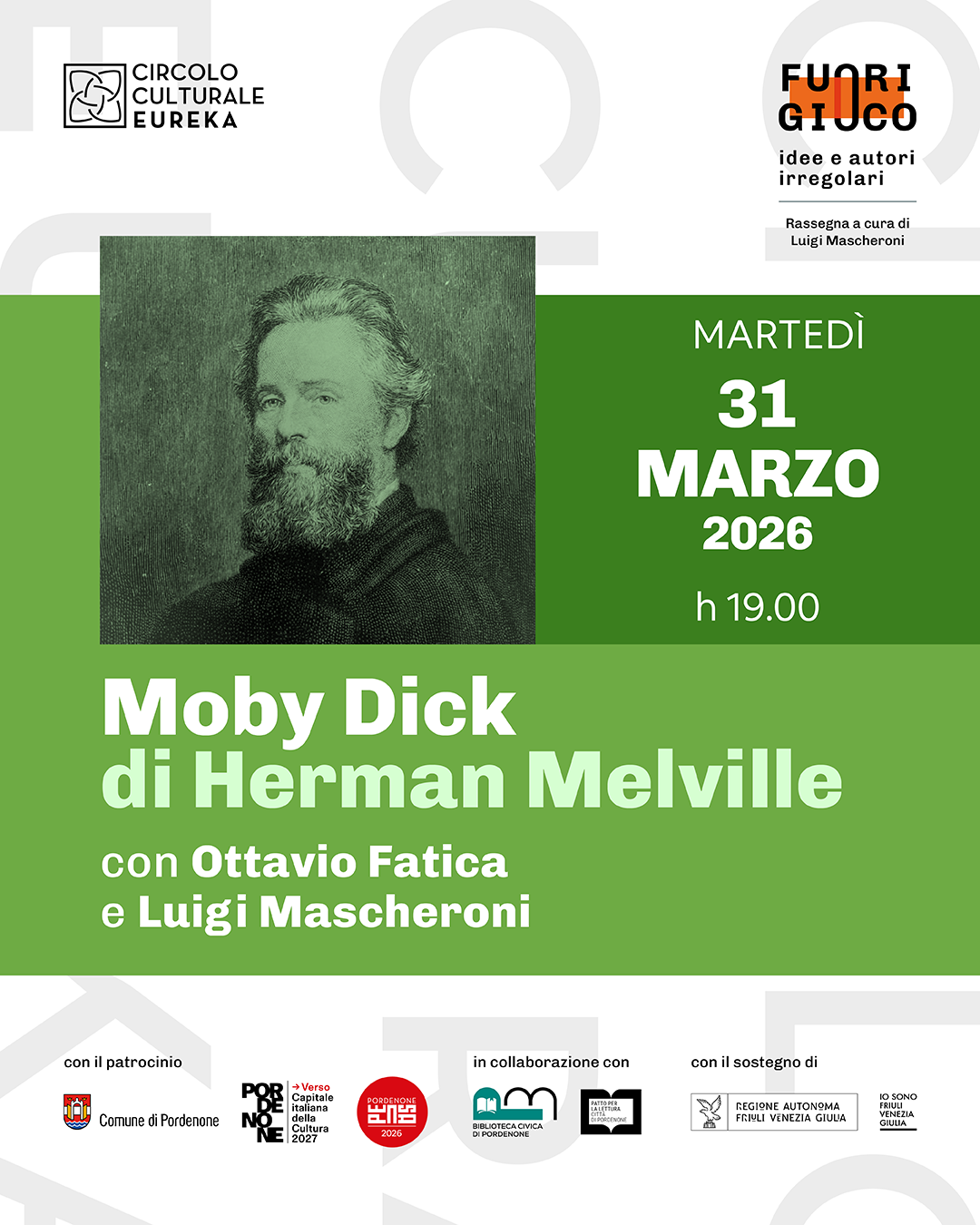 Fuorigioco 2026 - Moby Dick di Herman Melville con Ottavio Fatica e Luigi Mascheroni.