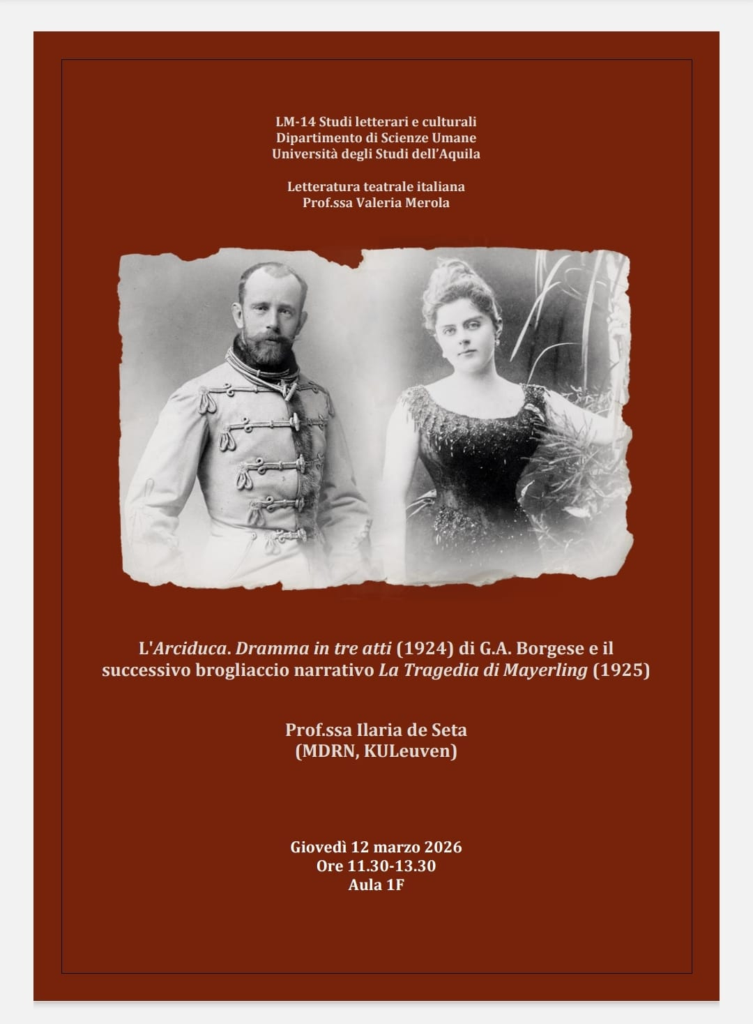 L'Arciduca. Dramma in Tre Atti