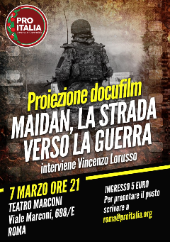 Proiezione docufilm: MAIDAN, LA STRADA VERSO LA GUERRA