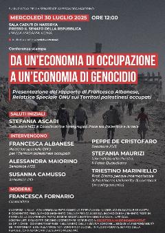 Da Un'Economia di Occupazione a Un'Economia di Genocidio