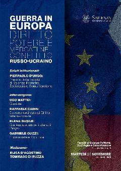 Guerra in Europa: diritto, potere e mercati nel conflitto russo-ucraino